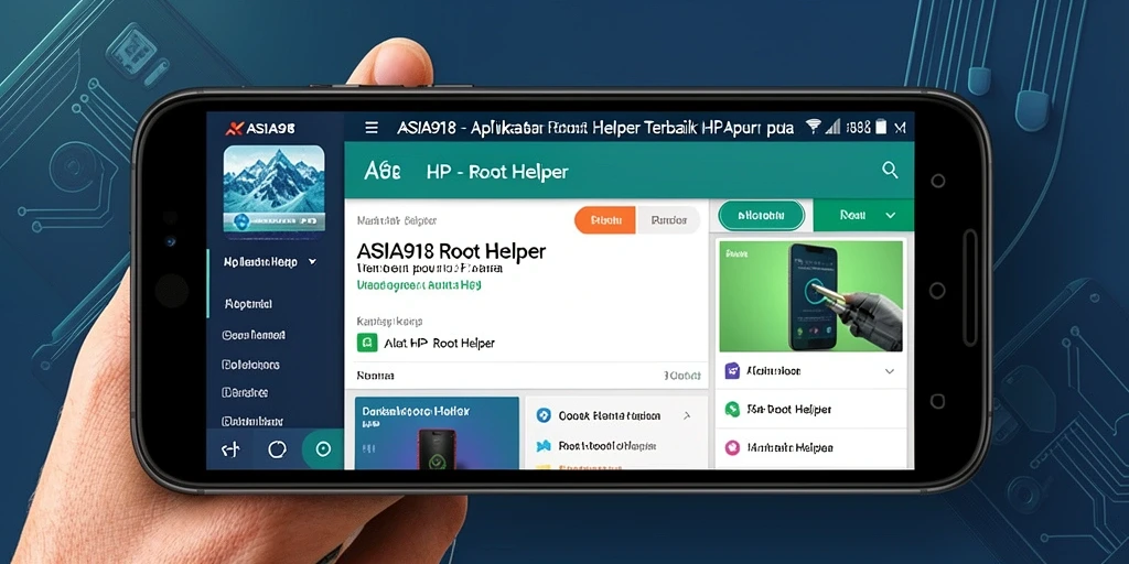 Tampilan antarmuka ASIA918 yang ramah pengguna untuk akses Root Helper.
