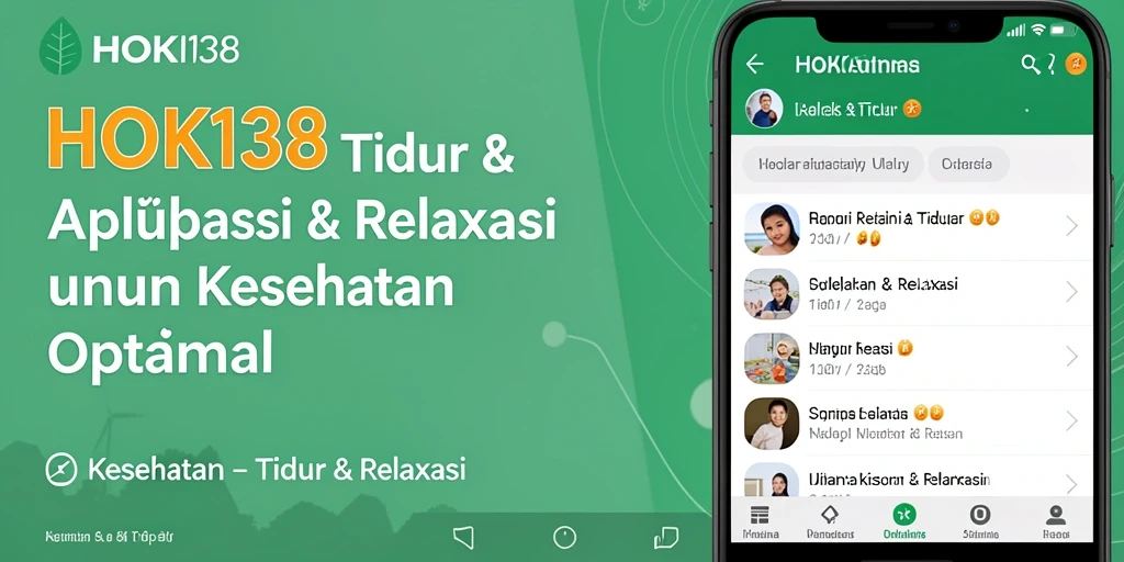 Screenshot menunjukkan fitur relaksasi aplikasi HOKI138.