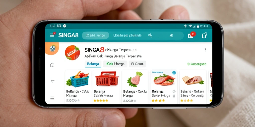 Tampilan antarmuka SINGA8 menunjukkan fitur Cek Harga secara jelas.