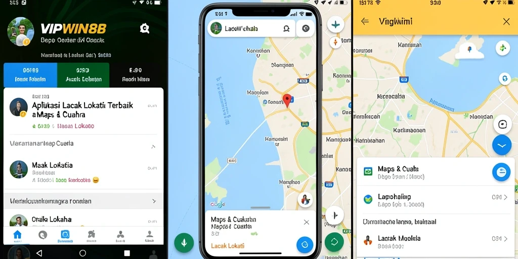 Antarmuka VIPWIN88 menampilkan pelacakan lokasi secara akurat dan informatif.