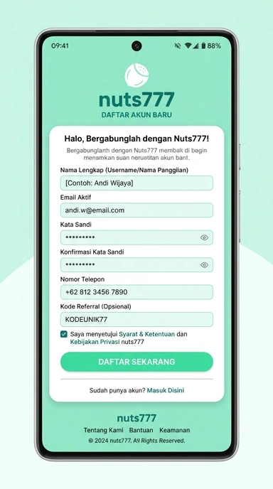 Buat Akun Baru di nuts777 dengan Mudah dan Cepat